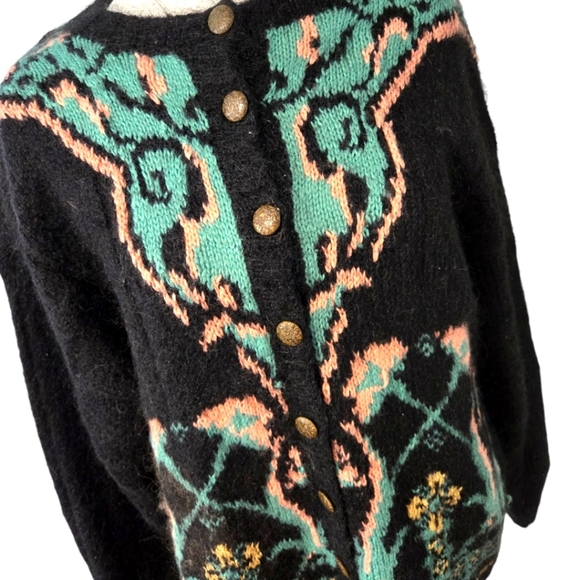 Express compagnie international vintage wool cardigan button up size Medium - Picture 3 of 5